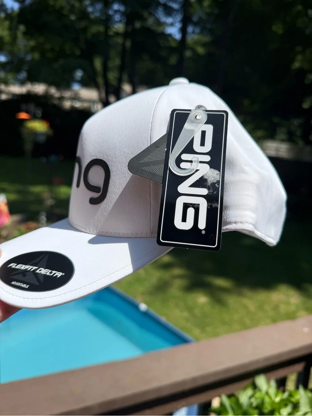NEW Ping Golf Hat Women's FlexFit Delta White Adjustable Structured Fit